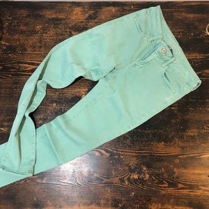 💜 EUC American Eagle mint green jeggings size 10